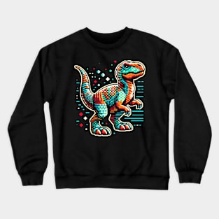 Pixel Art Dinosaur Crewneck Sweatshirt